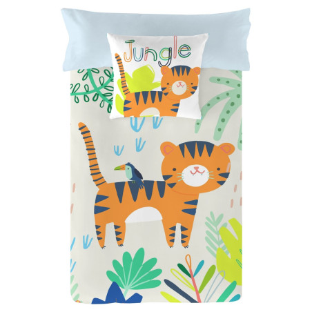 Capa nórdica Naturals Tiger (150 x 220 cm) (Solteiro)