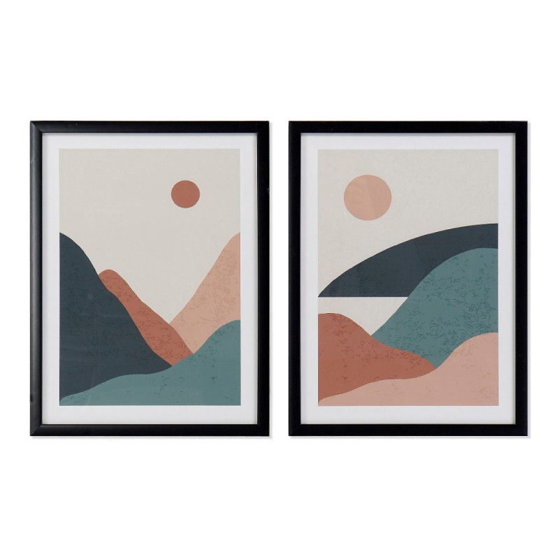 Painting DKD Home Decor Mountains Moutain (2 pcs) (30 x 3 x 40 cm)